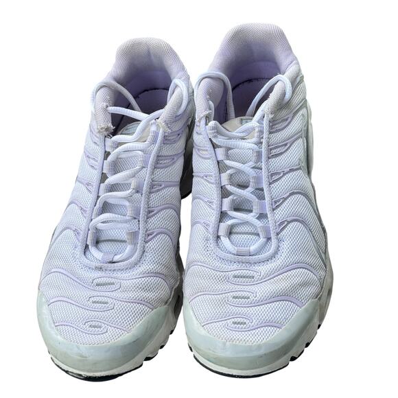 Nike Air Max Plus TN Sneakers Youth 5Y White Metallic Silver Low Top CD0609-108 - Picture 4 of 10